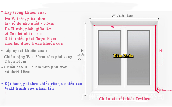 Hướng dẫn đo rèm lá dọc