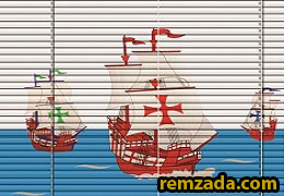 rèm sáo ngang hình ra khơi