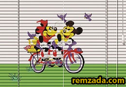 rèm sáo ngang hình chuột mickey