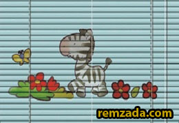 rèm sáo ngang hình Loving Cats