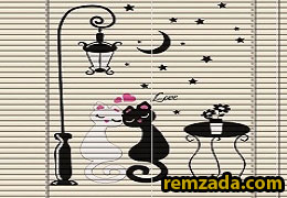 rèm sáo ngang hình Pretty Cat