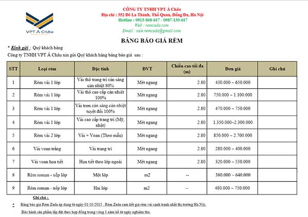 rèm vải giá rẻ