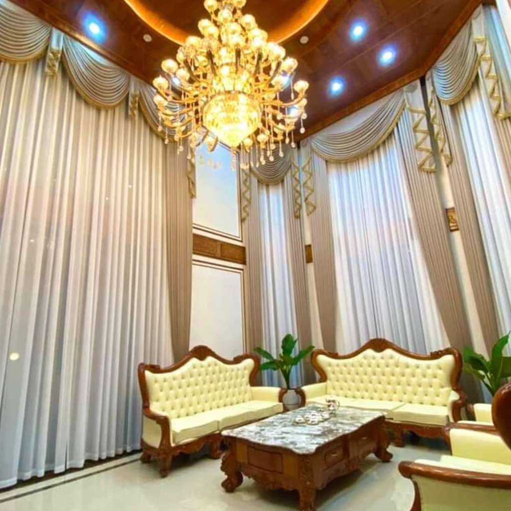 Rèm hai lớp cho phòng khách và không gian sang trọng