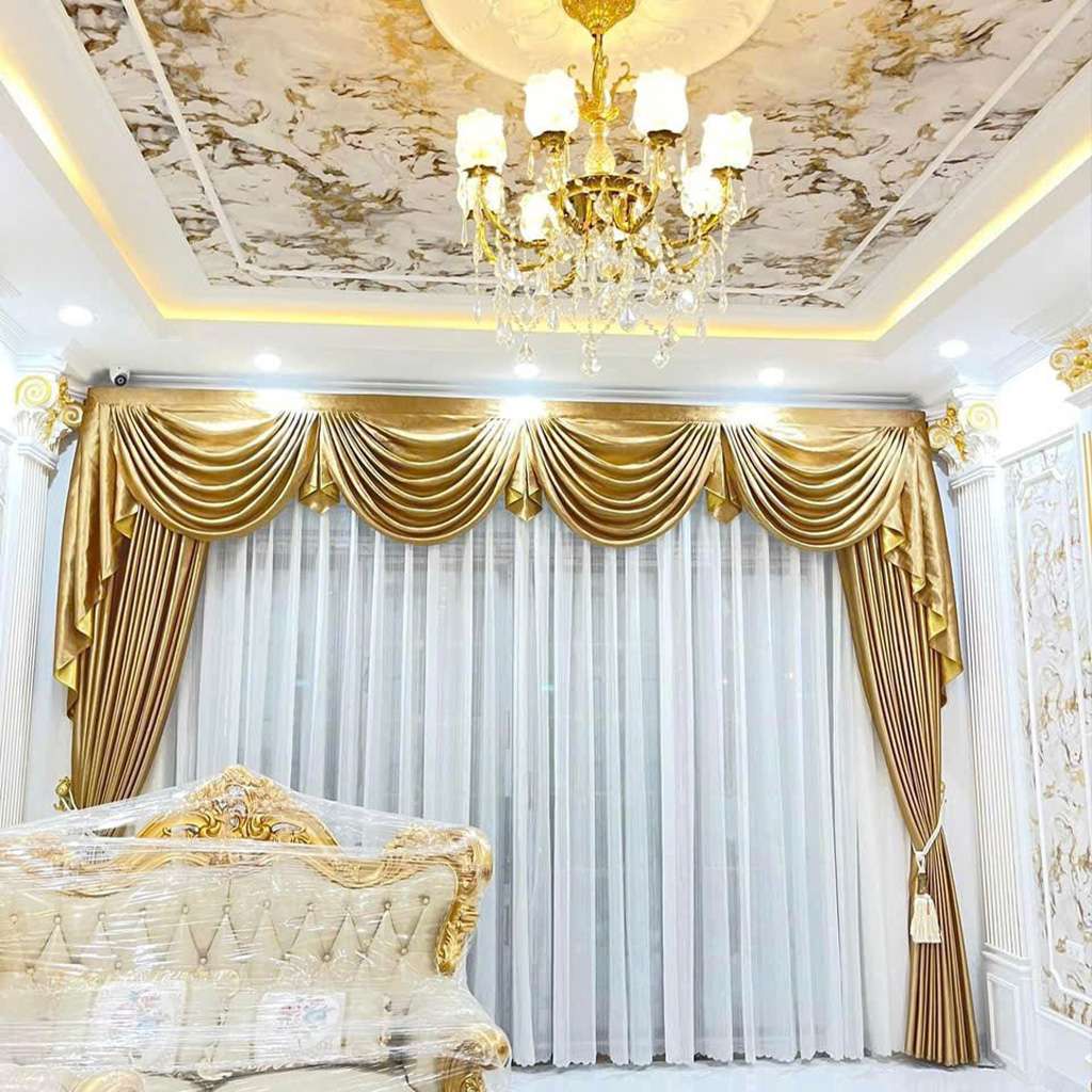 Rèm hai lớp theo phong cách cổ điển sang trọng