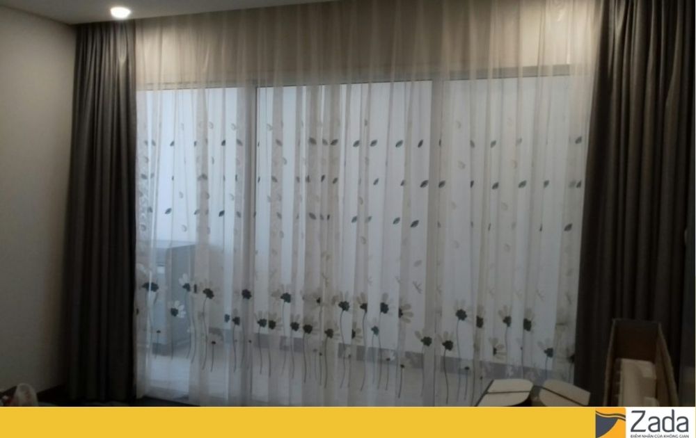 Kết hợp rèm vải voan 2 lớp