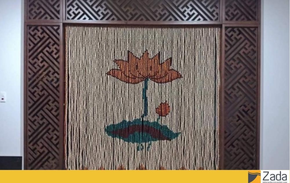 Mẫu Rèm Hạt Gỗ Ban Thờ
