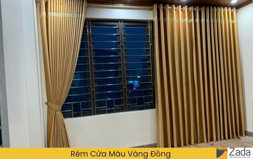 Rèm Cửa Màu Vàng Đồng Sang Trọng