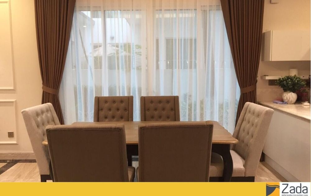 Rèm cửa phòng ăn | Tối ưu không gian bếp hiện đại