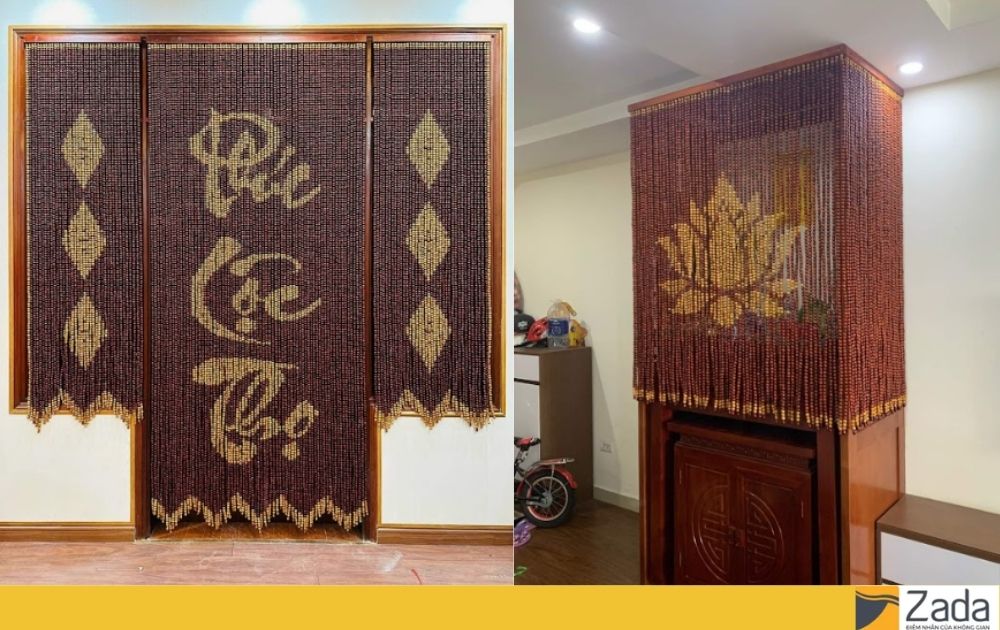 Tổng Hợp Các Mẫu Rèm Hạt Gỗ Ban Thờ Đẹp