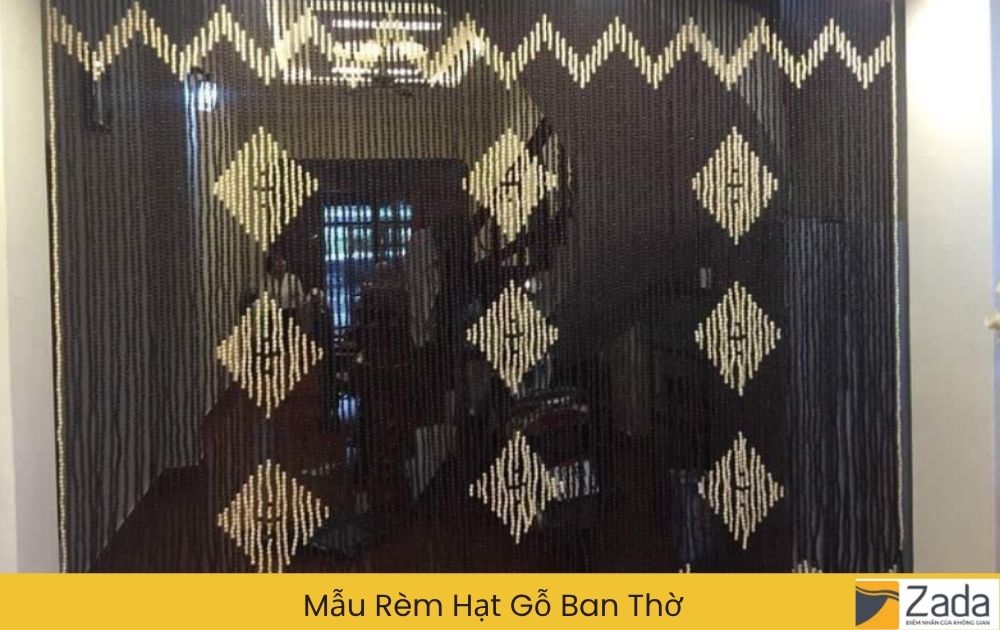 Mẫu Rèm Hạt Gỗ Ban Thờ